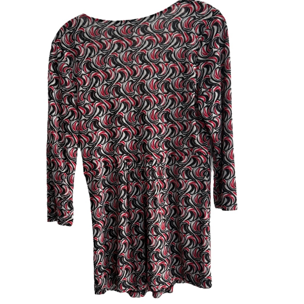 CLASSIQUES ENTIER Silk Black and Red Patterned Blouse Size Small — DESIGNER!!! - Picture 3 of 6
